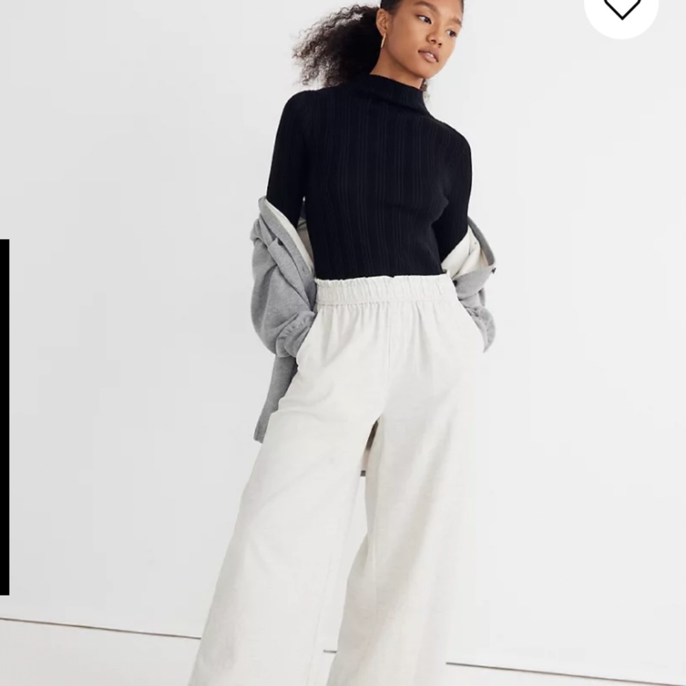 NWT Madewell Corduroy Pull-On Wide-Leg Pants